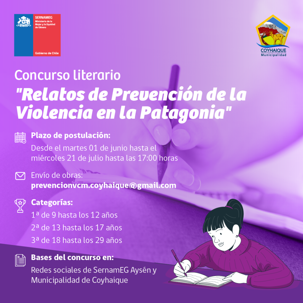 Afiche concurso literario Coyhaique